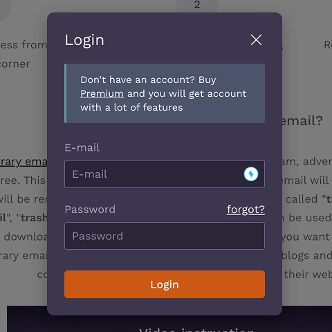 Popup example