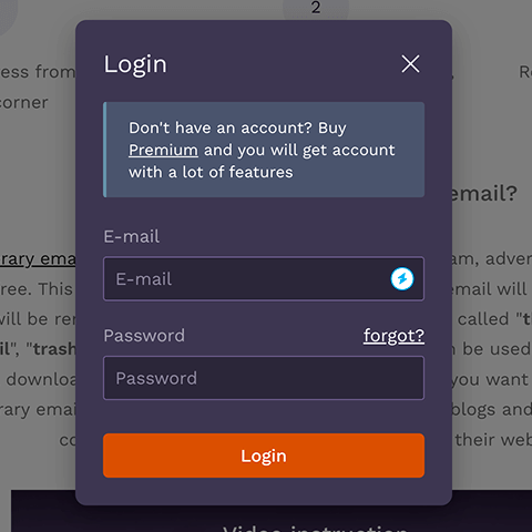 Popup example